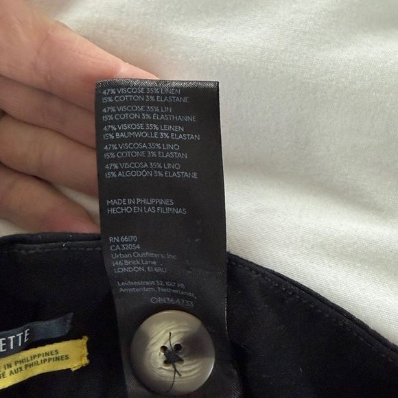 Maeve The Collette High Rise Cropped Wide Leg Pant Black 26 Anthropologie - Picture 15 of 16